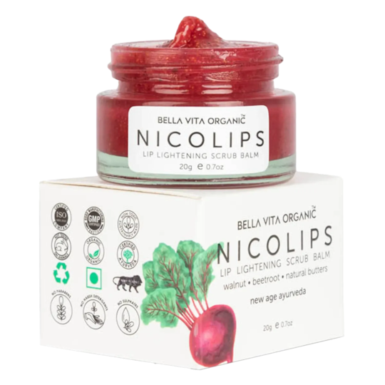Bella Vita Nicolips Lip Lightening Scrub for Unisex (20gm)