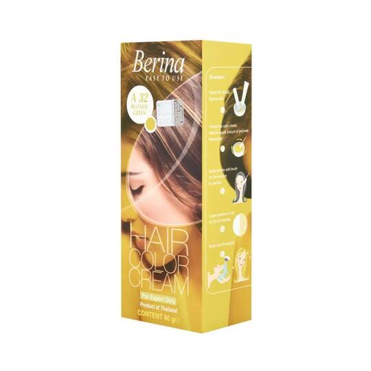 Berina Cream Hair Color - A32 Blonde Green (60g)