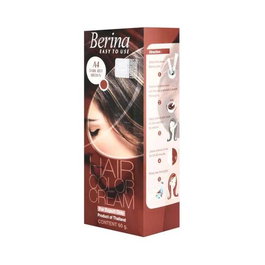 Berina Cream Hair Color - A4 Dark Red Brown (60g)