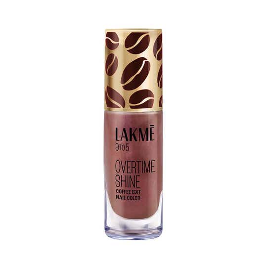 Lakme 9 to 5 Overtime Shine Nail Polish Coffee Edit - 14 Midnight Roast (6 ml)