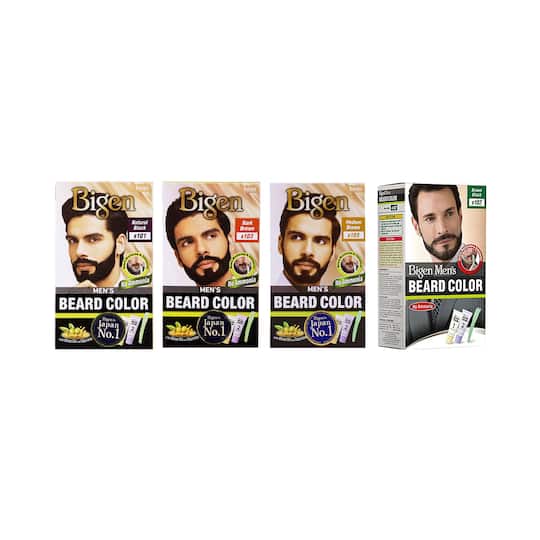 Bigen Men's Beard Brown Black B102, & Natural Black B101, B103 Dark Brown & Medium Brown B105 Combo