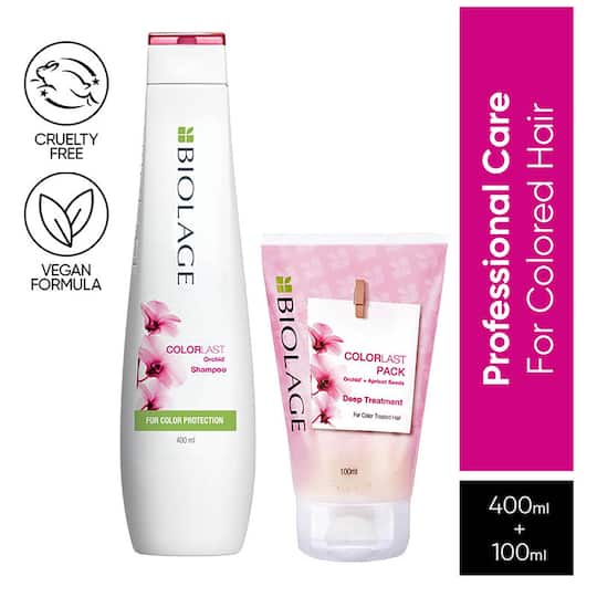 Biolage Colorlast Shampoo & Deep Treatment Pack for Protection to Color Treated Hair (400 ml+100 ml)