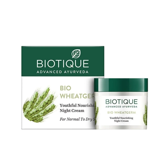 Biotique Bio Wheatgerm Youthful Nourishing Night Cream - (50g)