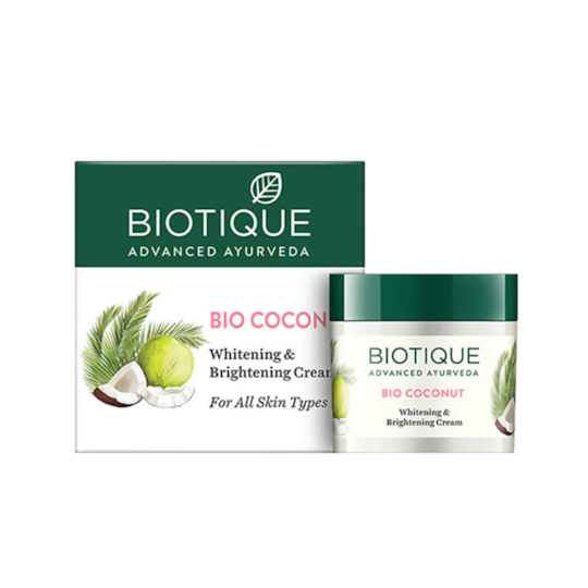 Biotique Coconut Whitening and Brightening Instant Glow Cream - (50g)