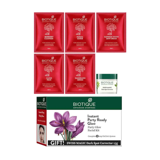 Biotique Party Glow Facial Kit - (6 Pcs)