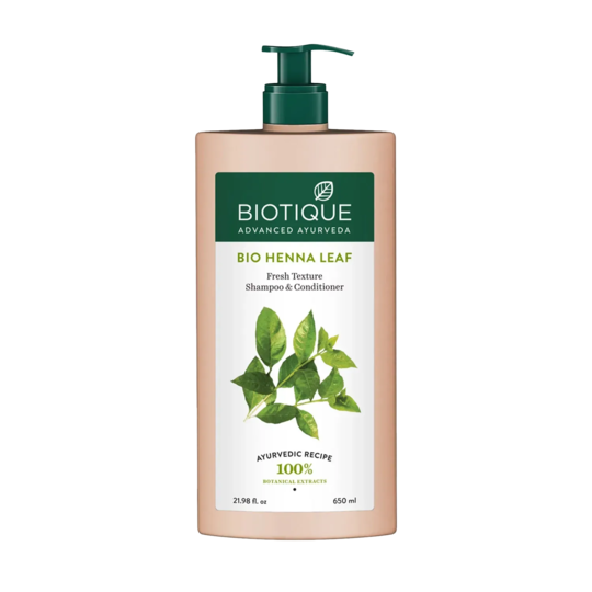 Biotique Bio Henna Leaf Fresh Texture Shampoo & Conditioner - (650ml)