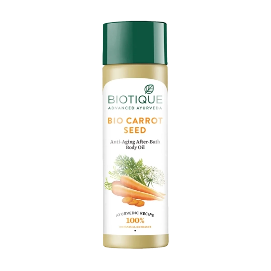 Biotique Carrot Seed Anti-Aging After Bath Body Oil - (120ml)