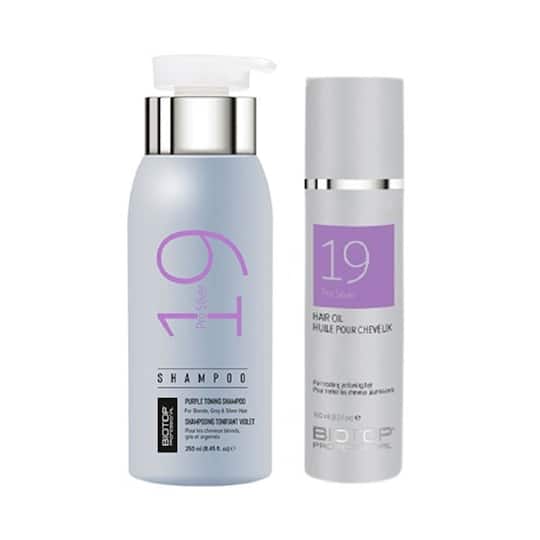 Biotop Professional 19 Shampoo Pro Silver & Silver Hair Oil (250 ml) Each Combo