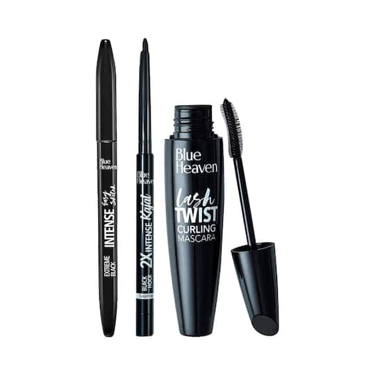 Blue Heaven Intense Easy Sketch Black Eyeliner, 2X Intense Black Kajal & Lash Twist Mascara Combo