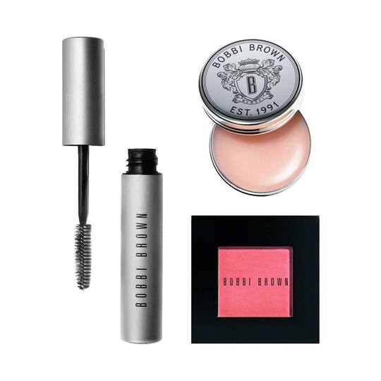 Bobbi Brown Instant Glow Combo (Lip Balm + Masacara + Blush) Combo