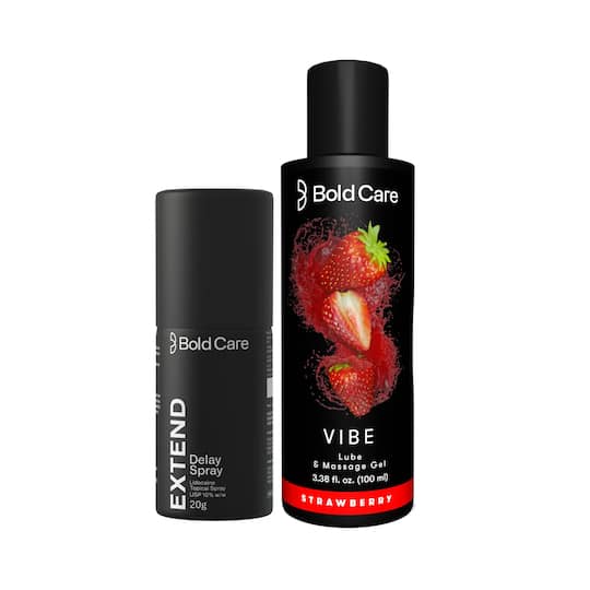 Bold Care Strawberry Lube & Extend Delay Spray Combo Pack - (2 Pcs)