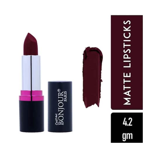 Bonjour Paris Silk Matte Lipstick - Dark Burgundy (4.2g)