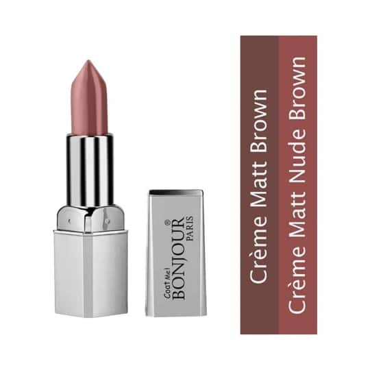 Bonjour Paris Premiumgo Creative Dual Satin Matte Lipstick - Brown/Nude Brown (4.2g)