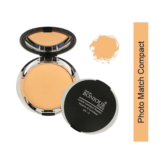 Bonjour Paris Coat Me Photo Match Translucent Compact Face Powder SPF 10 - Wheatish To Dusky (9g)
