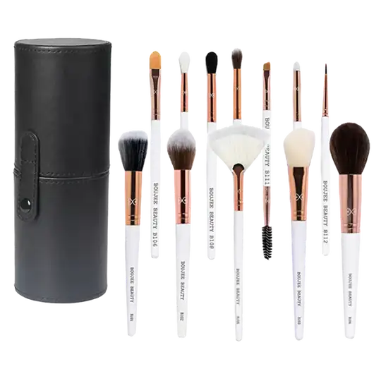 Boujee Beauty Professional Brush Set With Travel Case - S104 (12 Pcs)