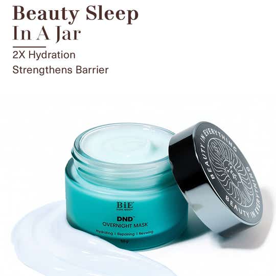 BiE DND Overnight Sleeping Face Mask - Ceramides & Bakuchiol, Hydrates & Repair Skin Barrier (50g)