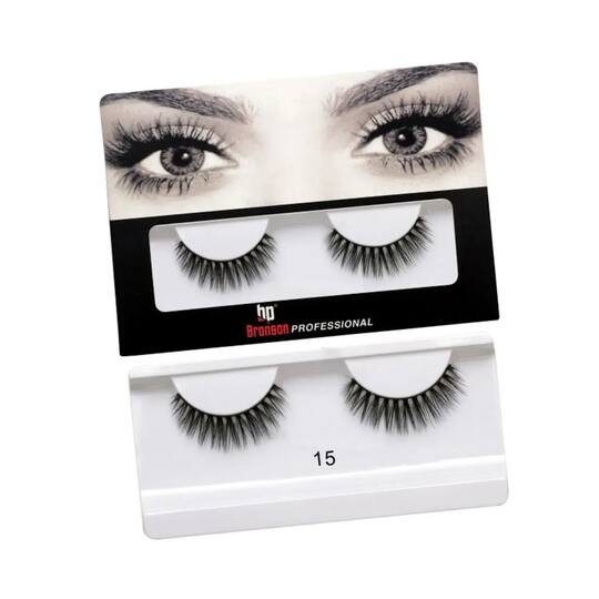Bronson Professional 3D Effect False Eyelashes - 15 Black (1 Pair)