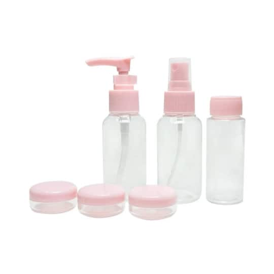 Bronson Professional Travel Makeup Bottle and Jar Set (6Pcs)