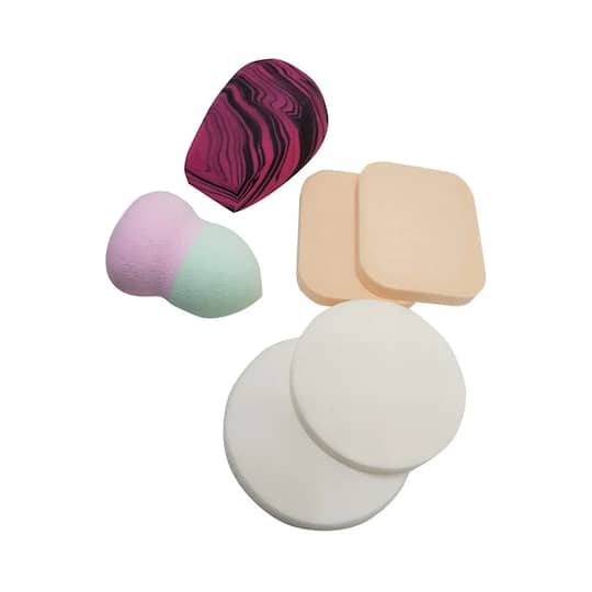 Bronson Professional Makeup Blender Sponge and Puff Set (6Pcs)