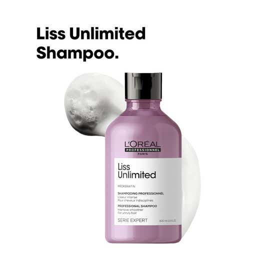L'OREAL PROFESSIONNEL Liss Unlimited Shampoo for Frizzy & Unruly Hair (300 ml) With Pro-Keratin