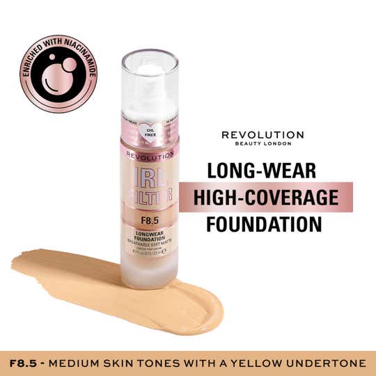 Makeup Revolution Irl Filter Longwear Foundation - F8.5 (23ml)