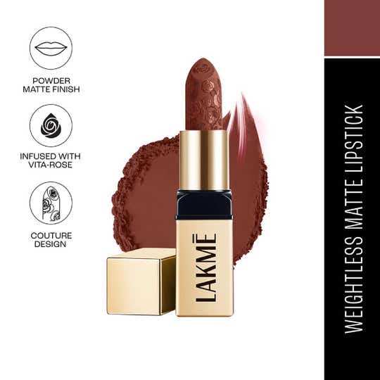 Lakme Rouge Bloom Powder Matte Bullet - CocoaCarnation (4 g)