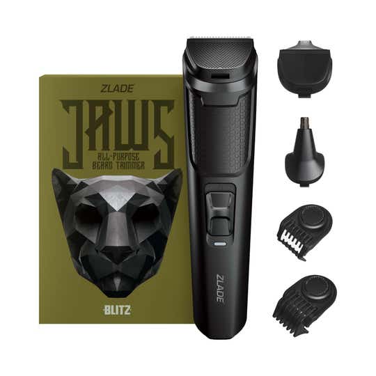 Zlade Jaws Blitz Rechargeable All-Purpose Beard Trimmer 40 Length Settings 3 Heads