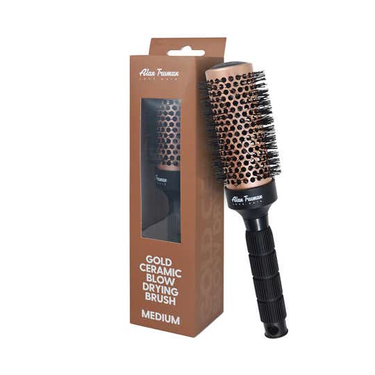 Alan Truman Gold Ceramic Blow Drying Brush - Medium (1 Pc)