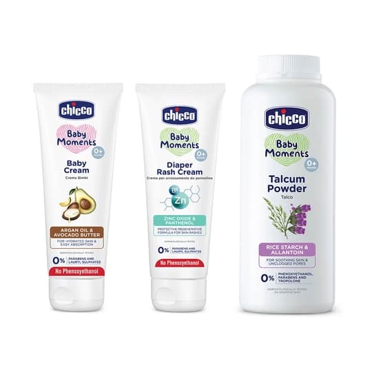 Chicco BM Baby Cream + Chicco BM Diaper Rash Cream + Chicco BM talcum powder Combo