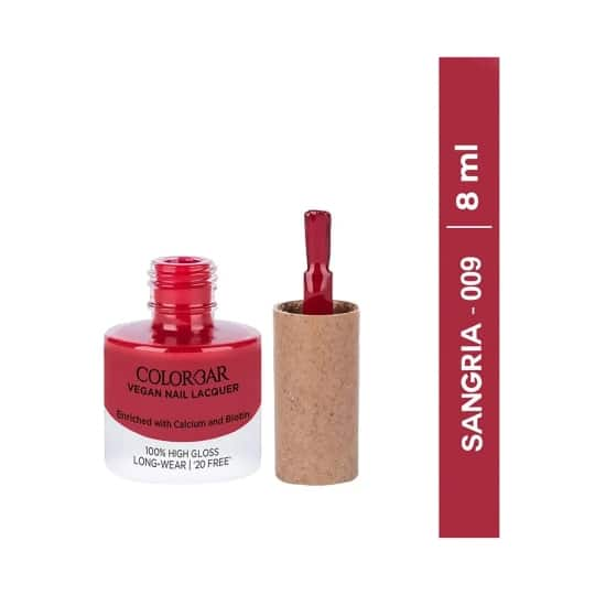 Colorbar Vegan Nail Lacquer - 009 Sangria (8ml)