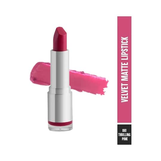 Colorbar Velvet Matte Lipstick - 061 Thrilling Pink (4.2g)