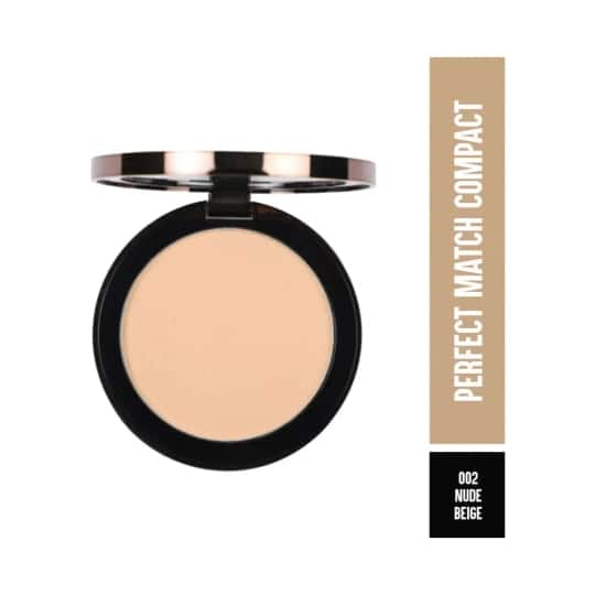 Colorbar Perfect Match New Press Compact Powder - 002 Nude Beige (9g)