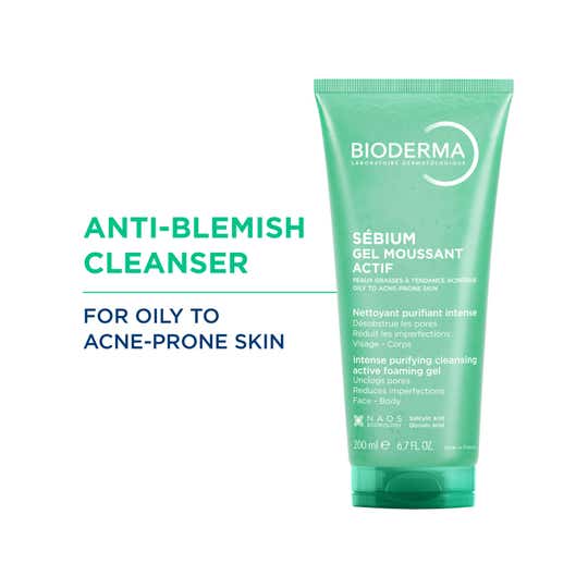Bioderma Sebium Gel Moussant Actif Intense Purifying Cleansing Foaming Gel (200ml)