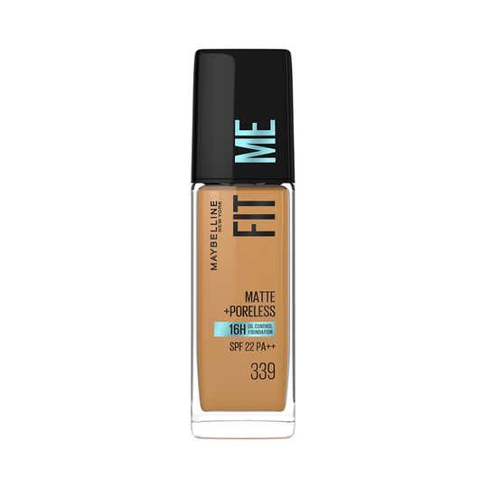 Maybelline New York Fit Me Matte + Poreless Liquid Foundation SPF 22 - Shade 339 Natural Matte Finish (30 ml)