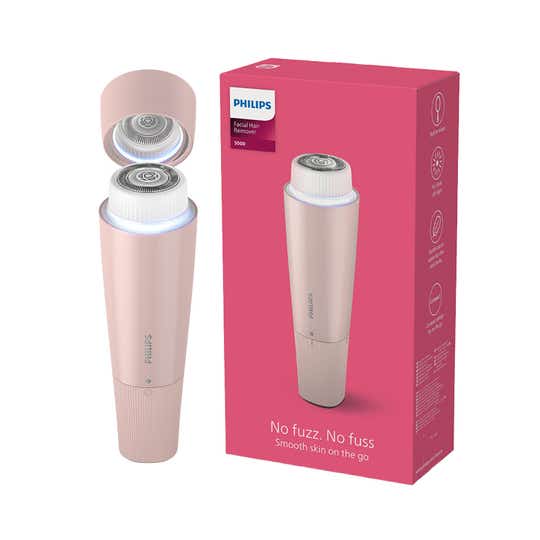 Philips Cordless Facial Hair Remover With Wide Hypoallergenic Head BRR454/00 - Pink
