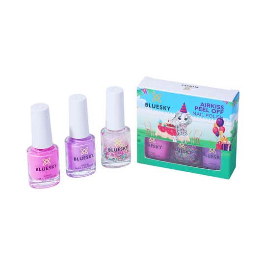 BLUESKY Kids Airkiss Peel-off Nail Polish Set - Party Time (3 pcs)