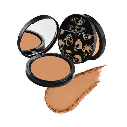 LoveChild Masaba Skip Everything 4-In-1 Mattifying Compact - Easy Espresso (9 g)