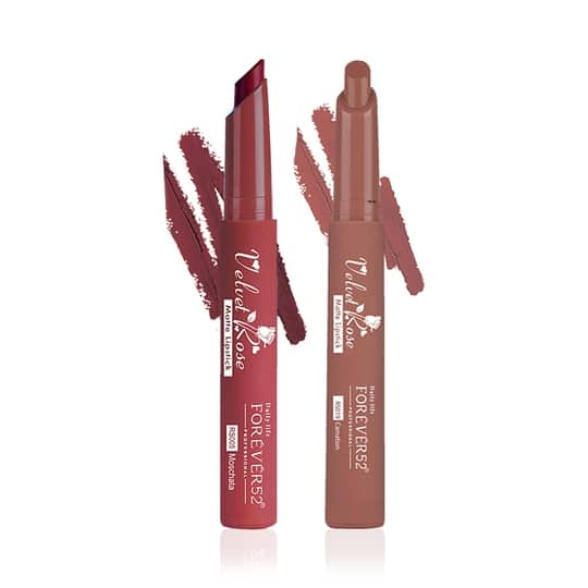 Daily Life Forever52 Velvet Rose Matte Lipstick Set of 2 Crayons Combo (Moschata,Carnation)