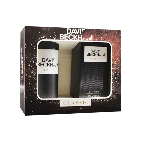 David Beckham Classic Gift Set : Eau de Toilette 90ml, Deo (2 pcs)