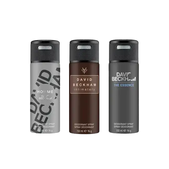 David Beckham Combo Set : Homme, Intimately, Essence Deo (3 pcs)