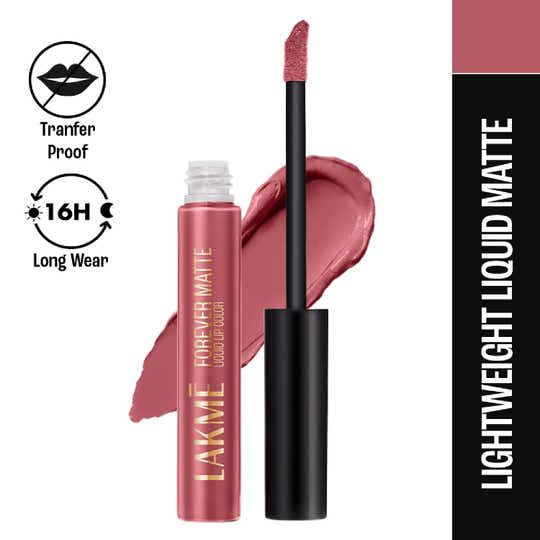 Lakme Forever Matte Liquid Lip 16hr Lipstick Lightweight & Transferproof - Pink Ballet (5.6 ml)