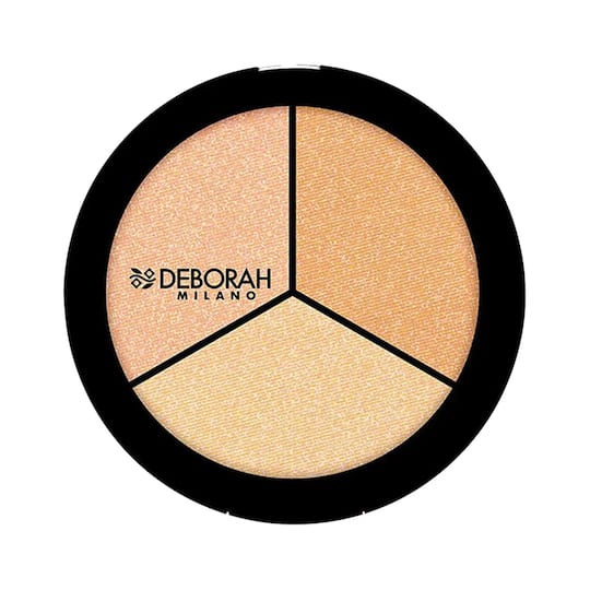 Deborah Milano Trio Highlighter Palette (Pearly Beige / Gold Amber / Sparkling Rose) 5 gm