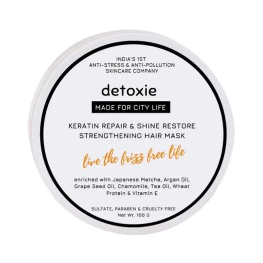 Detoxie Keratin Repair & Shine Restore Strengthening Hair Mask (100g)