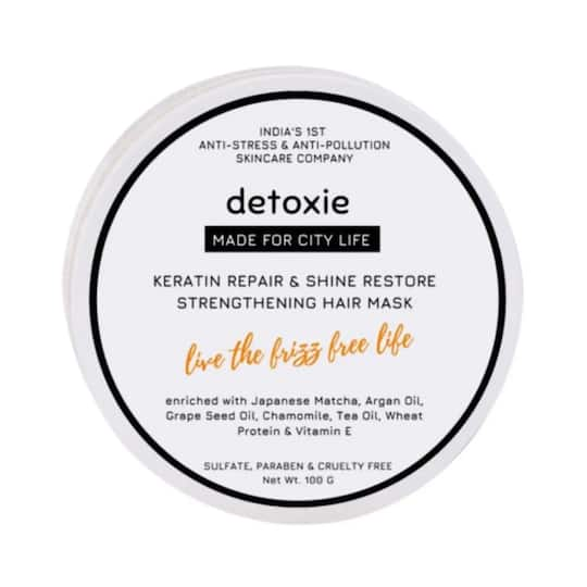 Detoxie Keratin Repair & Shine Restore Strengthening Hair Mask (100g)