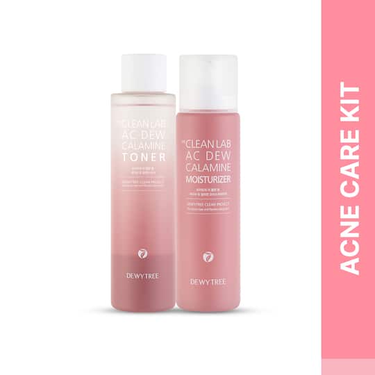 Dewytree The Clean Lab Ac Dew Calamine Toner (200 ml) And Moisturizer (120 ml) Combo