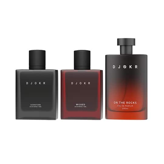 DJOKR On The Rocks & Signature & Wicked Perfume For Men  Fragrance Spray Pack of 3 Combo