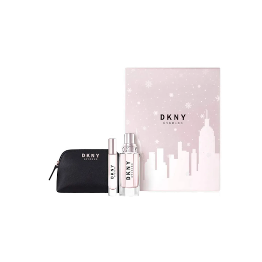 DKNY Stories Set : Eau de Parfum 50ml, Eau de Parfum 7ml, Pouch (3 pcs)