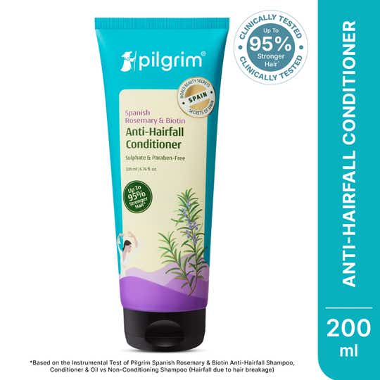 Pilgrim Spanish Rosemary & Biotin Anti-Hairfall Conditioner For Reducing Hair Loss & Breakage (200ml)