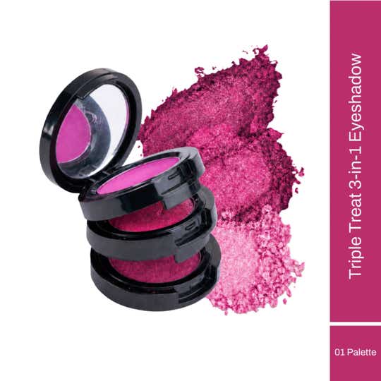 Power Beauty Triple Treat 3-in-1 Eyeshadow 01 - Pink Mauve Pink Champagne (7 g)