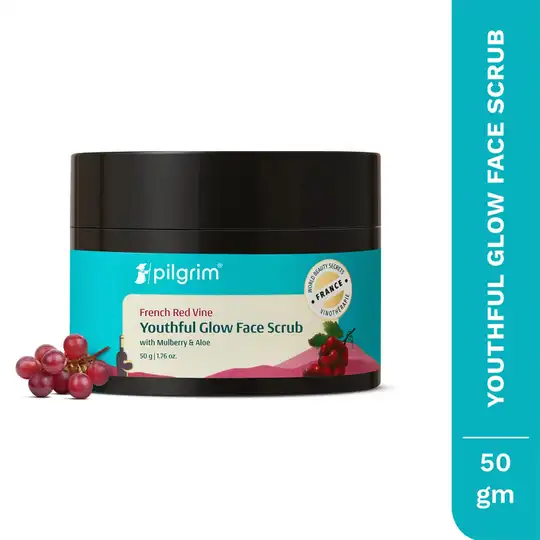 Pilgrim Red Vine Face Scrub With Mulberry & Aloe (50g)